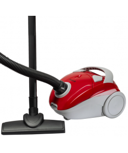 Aspirator cu sac panza Hausberg HB2080RS, 700W, Capacitate 1.5L - Rosu/Gri