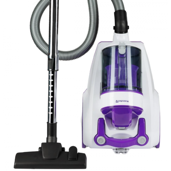 Aspirator fara sac Hausberg HB-2060 Cyclone Vacuum Cleaner, 3L, 1400W, 85dB - Alb/Mov