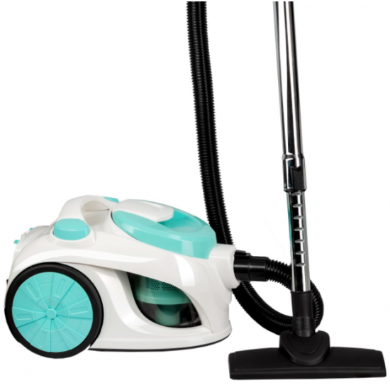 Aspirator fara sac - Hausberg HB-2005 Cyclone Vacuum Cleaner, 3L, 700W, 79dB - Alb/Turcoaz