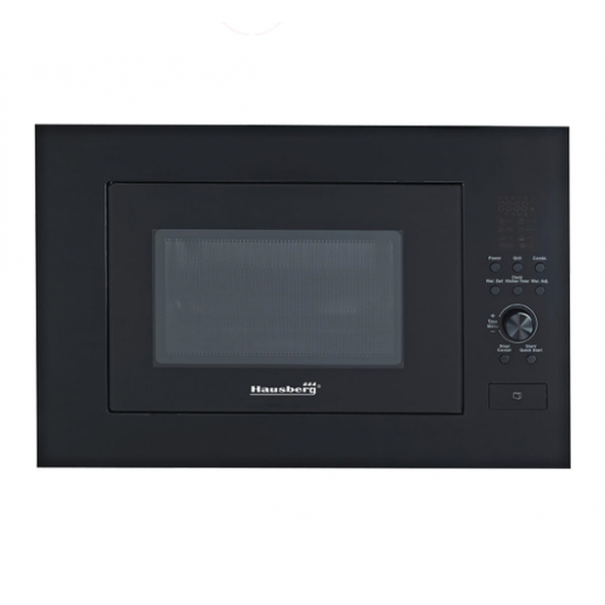 Cuptor cu microunde incorporabil Hausberg HB-8070NG, 25 l, 1400 W, Grill, Control digital - Negru