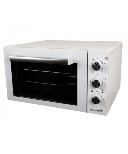 Cuptor electric Hausberg HB-8030AB, Capacitate 58 litri, Geam dublu, Rezistenta acoperita, Putere 1200W, Termostat - Alb
