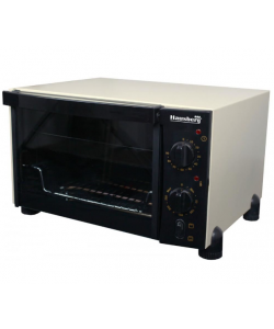 Cuptor electric Hausberg HB-9065BJ, Capacitate 22 litri, Geam dublu, Rezistenta acoperita, Putere 1100W - Bej