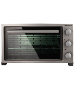 Cuptor electric Hausberg HB 9320 , 1420 W, 38 L, timer, termostat, 2 tavi - Gri/Negru