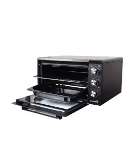 Cuptor electric Hausberg HB-8030NG, Capacitate 58 litri, Geam dublu, Rezistenta acoperita, Putere 1200W, Termostat - Negru Cuptor electric Hausberg HB-8030NG, Capacitate 58 litri, Geam dublu, Rezistenta acoperita, Putere 1200W, Termostat - Negru