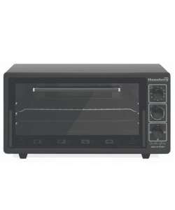 Cuptor electric Hausberg HB-8035, Capacitate 48 Litri, Putere 1400 W, geam dublu, Termostat - Negru
