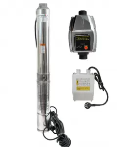 Kit hidrofor electronic cu pompa submersibila Zinith Italiy - 4STM211, 1.3 Kw, refulare 128m, Presostat electronic automat LPC-4 Kit hidrofor electronic cu pompa submersibila Zinith Italiy - 4STM211, 1.3 Kw, refulare 128m, Presostat electronic automat LPC-4