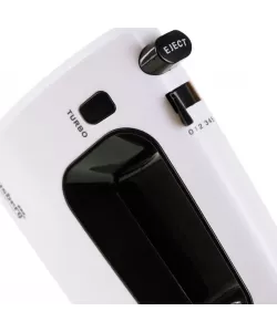 Mixer de mana Hausberg HB-4120NG, 300W ,5 viteze, Functie Turbo, Teluri si carlige metalice - Negru /Alb