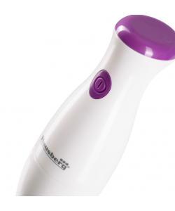 Blender de mana Hausberg HB-7669AB, 350 W, Lama din otel inoxidabil, Ax interior din otel inoxidabil - Alb