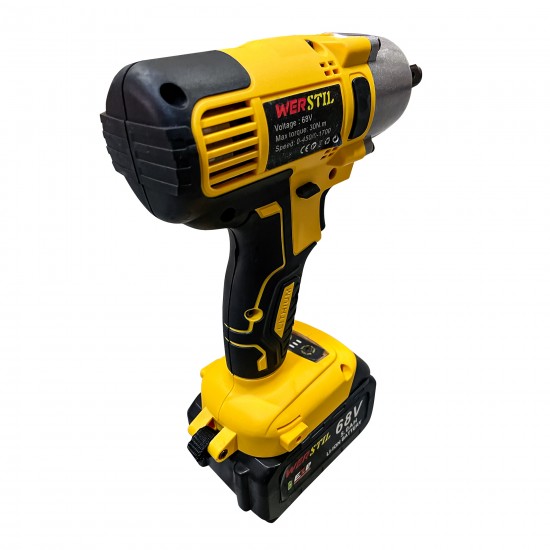 Bormasina de impact Werstil cu 2 acumulatori 68V 5Ah