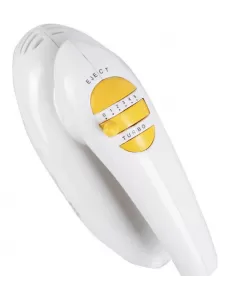 Mixer de mana, Hausberg HB-4113, 5 viteze + turbo, design ergonomic, motor din cupru - Alb-Galben