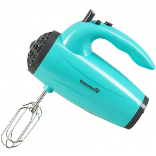 Mixer de mana Hausberg HB-4119BL, 5 viteze, putere 300W, motor de cupru - Bleu