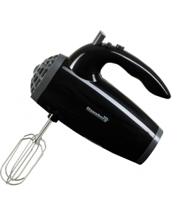 Mixer de mana Hausberg HB-4119NG, 5 viteze, putere 300W, motor de cupru - Negru