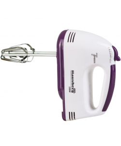 Mixer de mana - Hausberg HB-4112MV, Alb/Mov, 250 W, 7 - viteze