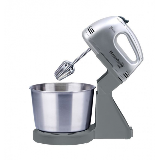 Mixer Cu Bol HAUSBERG HB-3551GR, 7 viteze, putere 250W, BOL DIN INOX DE 2L - Gri