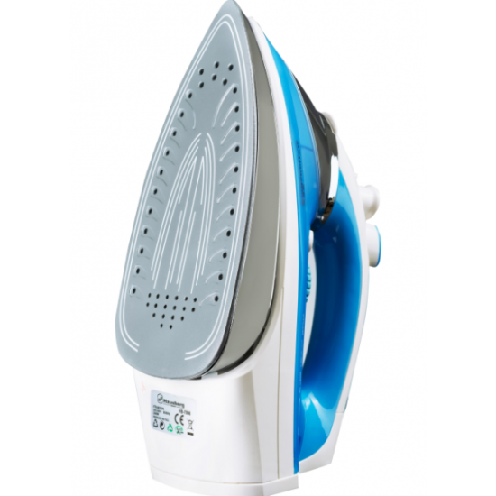 Fier de calcat Hausberg HB-7806BL, talpa ceramica, jet de abur 16,7g/min, abur pe verticala 25g/min, sistem antipicurare, sistem autocuratare 2200W