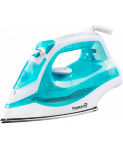 Fier de calcat - Hausberg HB-7850BL ,2000 W ,talpa otel invelis ceramic, rezervor apa 130 ml,Alb/Albastru
