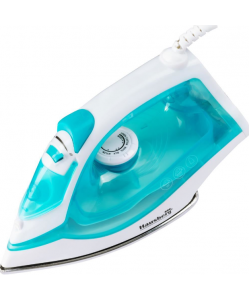 Fier de calcat - Hausberg HB-7850BL ,2000 W ,talpa otel invelis ceramic, rezervor apa 130 ml,Alb/Albastru