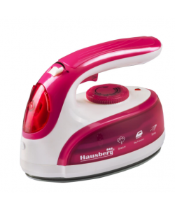 Fier calcat de voiaj - Hausberg HB-7910RZ, 900W, rezervor de apa 50ml - Roz
