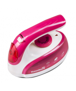 Fier calcat de voiaj - Hausberg HB-7910RZ, 900W, rezervor de apa 50ml - Roz