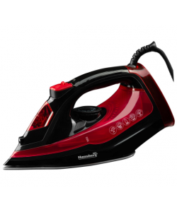 Fier de Calcat - Hausberg HB-7840RS, Ceramic Rezervor Apa 300ml 2600W, Rosu/Negru