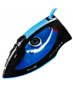 Fier de calcat Hausberg - HB-7802BL, talpa ceramica, jet de abur 12g/min, abur pe verticala 25g/min, sistem antipicurare, sistem autocuratare, 2200W