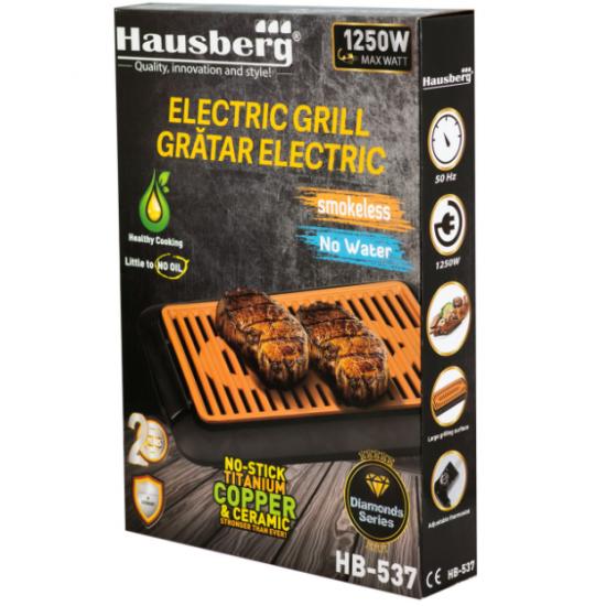 Gratar fara Fum HAUSBERG HB-537 - SMOKELESS BARBEQUE