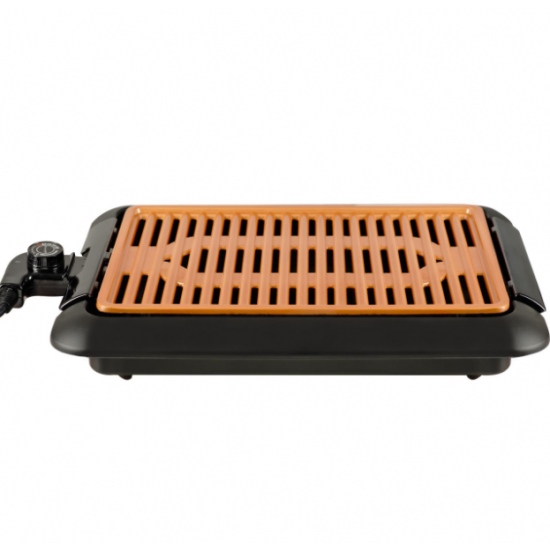 Gratar electric Hausberg HB-536, suprafata neaderenta, detasabila - maro