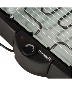 Gratar electric Hausberg HB523, 2000W , 50.5 X 36 cm, Termostat - Negru