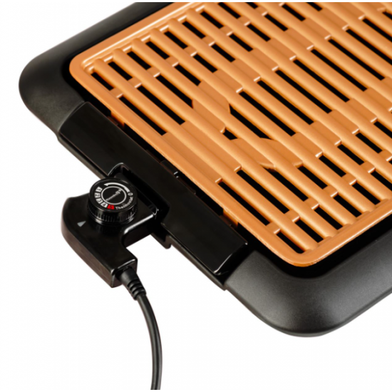 Gratar electric Hausberg HB-536, suprafata neaderenta, detasabila - maro