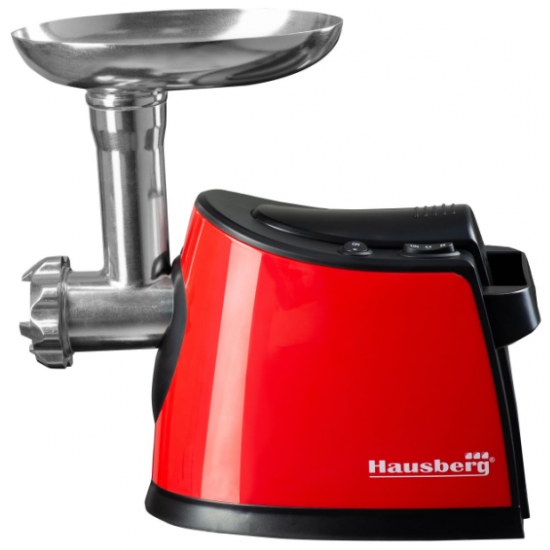 Masina de tocat carne Hausberg HB-3440RS, 1600 W, capacitate 1kg/min, functie inversa - Rosu