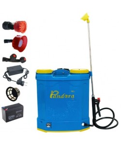 Pompa de stropit cu acumulator Pandora 16L cu regulator presiune, 5.5 Bar, 3 duze incluse, Vermorel