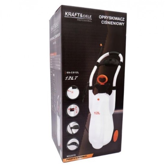 Pompa de stropit manuala tip carucior Kraft&Dele KD2019, 12L, furtun 2.5m Pompa de stropit manuala tip carucior Kraft&Dele KD2019, 12L, furtun 2.5m