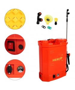 Pompa de stropit cu acumulator Micul Fermier (HERLY) , 16 L, 3 duze incluse, Vermorel