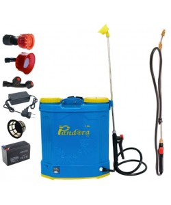 Set Pompa de stropit cu acumulator Pandora 16L + Set Lance telescopica stropit pomi 3m, vermorel