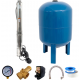 KIT Hidrofor Zinith Italiy 80L cu Pompa submersibila  4STM807, 1.65KW, 266 l/min, inaltime refulare 80m, Sistem complet