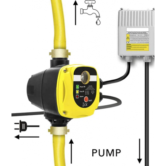 Kit hidrofor electronic cu pompa submersibila Zinith Italiy - 4STM211, 1.3 Kw, refulare 128m, Presostat electronic automat LPC-2