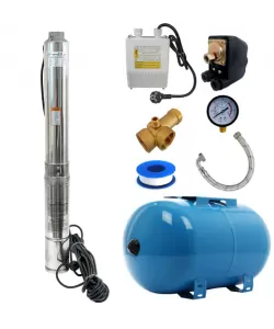 Kit Hidrofor 50L cu Pompa submersibila Zinith Italy - 4STM807, 1.65KW, 80m, 266 l/min, 1.25 toli (32mm) , Sistem premium complet Kit Hidrofor 50L cu Pompa submersibila Zinith Italy - 4STM807, 1.65KW, 80m, 266 l/min, 1.25 toli (32mm) , Sistem premium complet