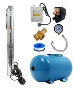 Kit Hidrofor 50L cu Pompa submersibila Zinith Italy - 3STM122, 1.25KW, 140m, 100 l/min, 3/4 toli (21.5mm), Sistem premium complet Kit Hidrofor 50L cu Pompa submersibila Zinith Italy - 3STM122, 1.25KW, 140m, 100 l/min, 3/4 toli (21.5mm), Sistem premium complet