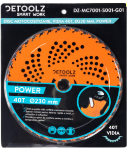 Disc motocositoare 40T Vidia, 230 x 25.4 x 2 mm, Power