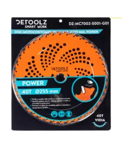 Disc motocositoare 40T Vidia, 255 x 25.4 x 2 mm, Power Disc motocositoare 40T Vidia, 255 x 25.4 x 2 mm, Power