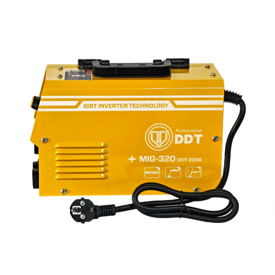 Invertor/Aparat de sudura MIG/MMA DDT PROFESIONAL cu Electrozi si Sarma,220 V, 320A + 4 Role Sarma 0.8-1.0 mm DDT