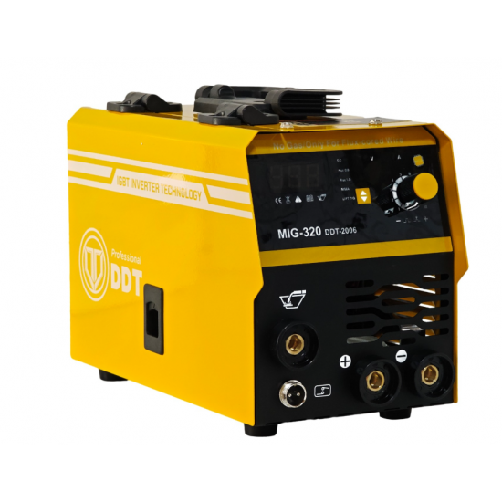 Invertor/Aparat de sudura MIG/MMA DDT PROFESIONAL cu Electrozi si Sarma,220 V, 320A + 4 Role Sarma 0.8-1.0 mm DDT