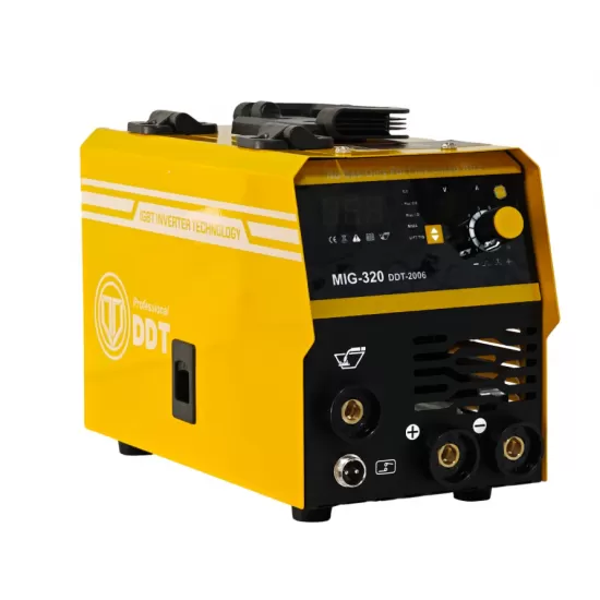 Invertor/Aparat de sudura MIG/MMA DDT PROFESIONAL cu Electrozi si Sarma,220 V, 320A + 4 Role Sarma 0.8-1.0 mm DDT Invertor/Aparat de sudura MIG/MMA DDT PROFESIONAL cu Electrozi si Sarma,220 V, 320A + 4 Role Sarma 0.8-1.0 mm DDT