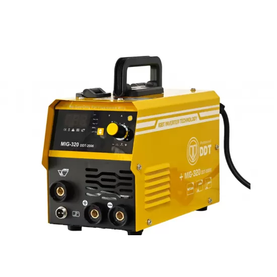 Invertor/Aparat de sudura MIG/MMA DDT PROFESIONAL cu Electrozi si Sarma,220 V, 320A + 4 Role Sarma 0.8-1.0 mm DDT Invertor/Aparat de sudura MIG/MMA DDT PROFESIONAL cu Electrozi si Sarma,220 V, 320A + 4 Role Sarma 0.8-1.0 mm DDT