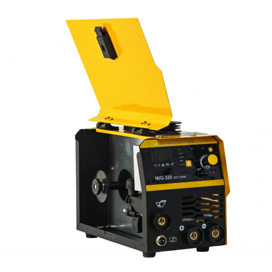 Invertor/Aparat de sudura MIG/MMA DDT PROFESIONAL cu Electrozi si Sarma,220 V, 320A + 4 Role Sarma 0.8-1.0 mm DDT