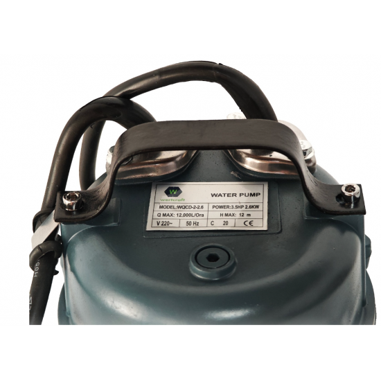 Pompa apa murdara DDT cu tocator exterior si flotor, 2600 W, 12 mc/h, 12 m refulare