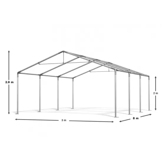 Cort de Evenimente 3x8 m, UV 500g/mp Cort de Evenimente 3x8 m, UV 500g/mp