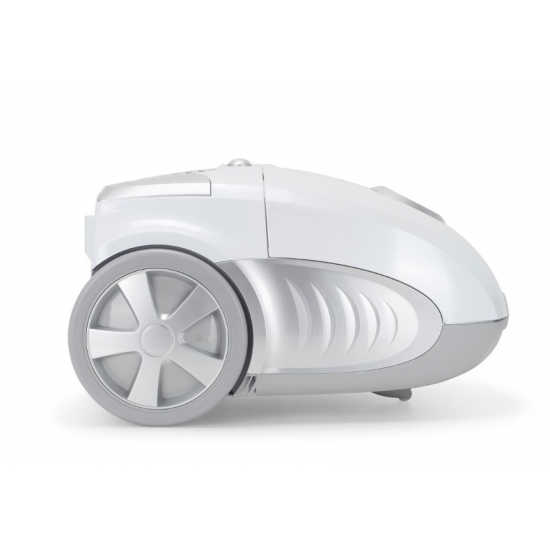 Aspirator cu sac HAUSBERG HB-2877AB, aspirare uscata, 4 litri, 1400 - 1800 W, protectie motor, sistem de rulare a cablului, Alb-Gri