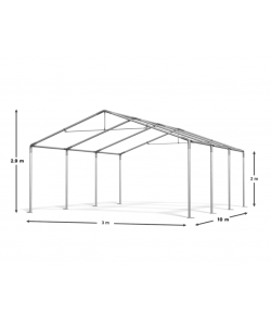 Cort de Evenimente 3x10 m, UV 500g/mp
