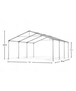 Cort de Evenimente 3x10 m, UV 500g/mp